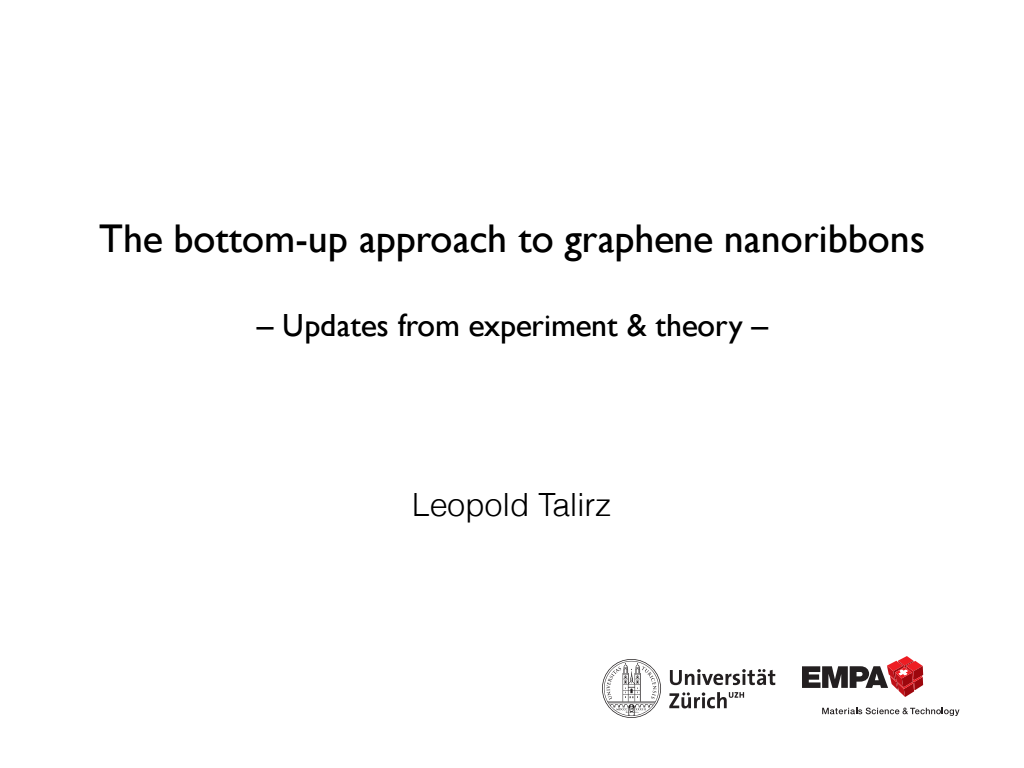 The bottom-up approach to graphene nanoribbons